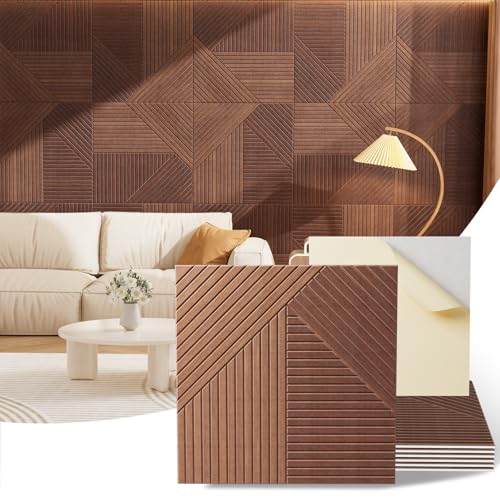 Acoustic Wall Panels, 6 Piece 23.62" X 23.62" Peel and Stick Wall Panels - color: Haven Panel Divide, size: 72 X 48 Inches