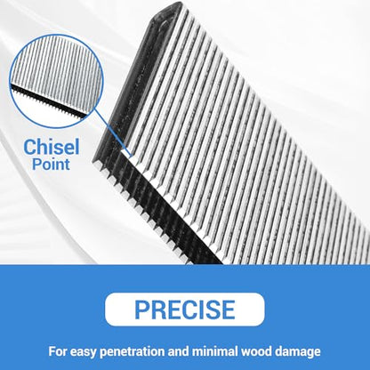 meite 18 Gauge 1/4-Inch Narrow Crown Staples, 1-1/8-Inch Length Galvanized Staples for Heavy Duty and Upholstery (4,000 Counts) (Pack of 2) - size: 1-1/8" Length (Pack of 2), style: 1 Box