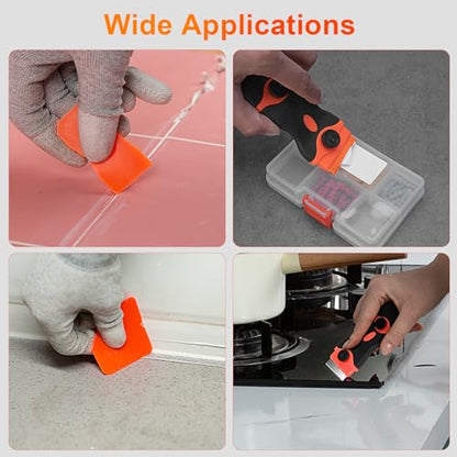 4 in 1 Silicone Caulking Tool Kit, Stainless Steel Caulk Remover Tool - color: Silver-2