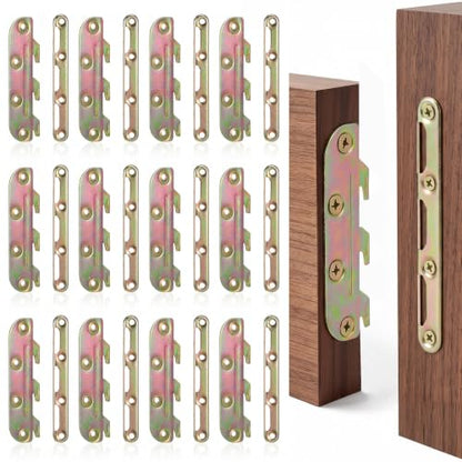 12 Sets 5 Inch Bed Frame Rail Brackets, Bed Rail Brackets