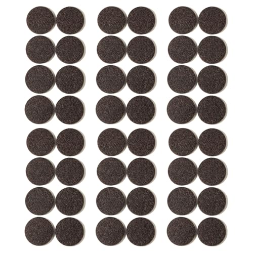 Furnigear Felt Furniture Pads for Hardwood Floors - Self Adhesive Chair Felt Pad, Floor Protector for Furniture Feet, Furniture Slider Moving Furniture Smoothly, Anti Scratch 48 Pcs 1-1/2" Round Brown - color: Brown - Round, size: 1-1/2" Round 48pcs