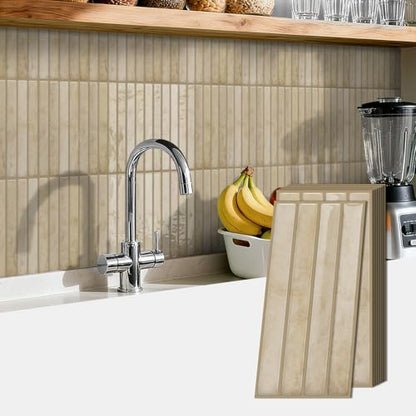 20 Sheets Subway Tile Stickers Peel and Stick Backsplash Decal Panel - color: Etp06