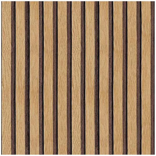 Wood Slat Peel and Stick Wallpaper Textured Contact Paper 17.3''×118'' - size: 17.3" x 118"