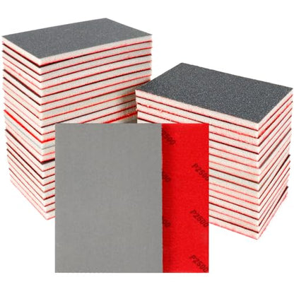 24 PCS Sanding Sponge Block 2500 Grit Wet Dry Sandpaper for Wood Metal - color: 2500g, size: 24 Pcs