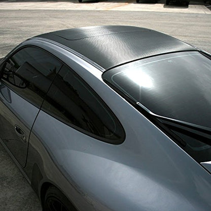 LZLRUN 3D Black Carbon Fiber Car Vinyl Wrap Self-Adhesive Film 1ft x 5ft - color: Black, size: 1ft x 5ft