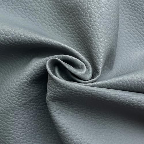 Gray Soft Faux Leather Fabric 0.5mm Pleather Marine Vinyl Fabric for Home Furniture Upholstery Sofa, Car Seat, Sewing Crafts, DIY Handicrafts, 100x160cm - color: Gray