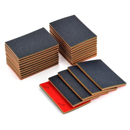 MAXMAN Sanding Sponge Set, 320 Grit Foam, Wet/Dry Sandpaper for Wood/Metal - style: 320 Grit