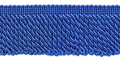 DÉCOPRO 2 1/2" (6cm) Bullion Fringe Trim # EF25, Persian Blue #I6 (Royal Cobalt Blue) 10 Yard Value Pack (9.5m/30 ft) - color: Persian Blue #I6 (Royal Cobalt Blue), size: 2 1/2" (6cm)