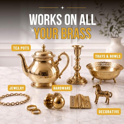 HOPE'S Brass Polish & Cleaner, Tarnish Remover, Copper Silver 8oz, 12-Pack - style: 8 Fl Oz (Pack of 12)