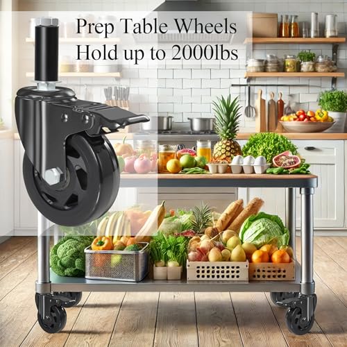 4" Expanding Stem Casters, Set of 4 - size: 4 Inch