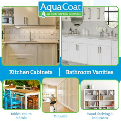 AquaCoat Water-Based White Cabinet Wood Grain Filler Gel – Fast Drying, Low Odor White Wood Filler, Sandable & Paintable for Interior & Exterior Repairs, Upgrades & Restorations – 16 oz - size: 16 Fl Oz (Pack of 1)