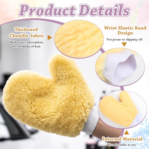 10 Pcs Painters Mitt Gloves with Thumb and 200Pcs Plastic Disposable Gloves