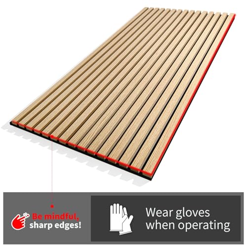Art3d 6-Pack Soundproof Wood Slat Wall Panel, 94.5 x 7.9 in, Matte Black - color: Matte Black, size: 6Pcs - 94.5 * 7.9 inch