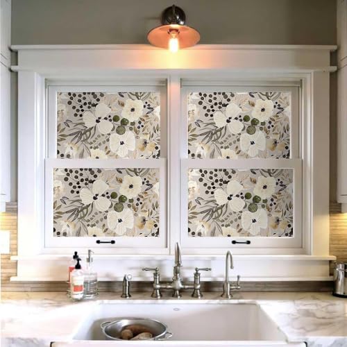 18"x236" Boho Cream/Brown Daisy Flower Peel and Stick Self Adhesive Wallpaper Removable Contact Paper Stick on Easy Peel Off Wall Paper for Kitchen Bedroom Bathroom Renter - color: Pink, White, size: 17.7" x 236"