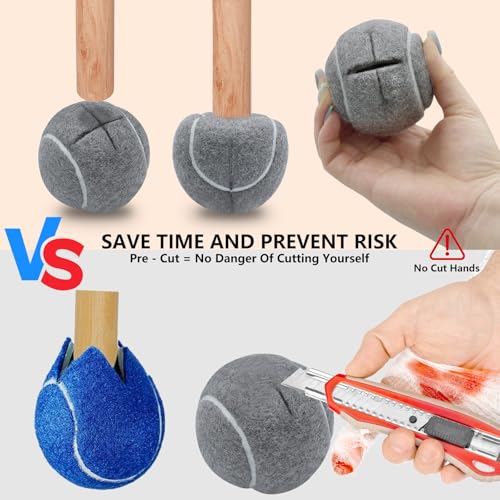 Precut Tennis Balls for Walker and Furniture Legs,30 Pack - color: Grey, size: 30 Pack