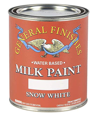 General Finishes Water Based Milk Paint, 1 Quart, Snow White - color: Snow White, size: 32 Fl Oz (Pack of 1)