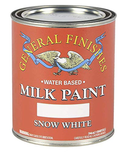 General Finishes Water Based Milk Paint, 1 Quart, Snow White - color: Snow White, size: 32 Fl Oz (Pack of 1)