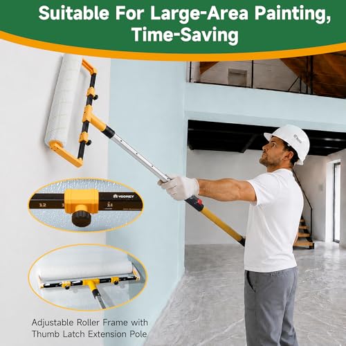 VOOMEY 18 Inch Paint Roller Kit, 23 Pcs Professional Large Painting Kit - size: 23pc
