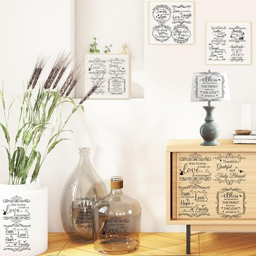 12 Pcs Stickers Rub-On Transfers for Furniture & Crafts, 6 x 6 Inch - style: Vintage