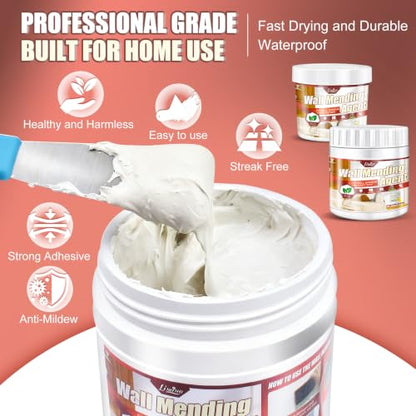 Drywall Repair Kit, 10.6oz Wall Spackle Repair Kit for Wall Hole Repair - size: 10.6oz