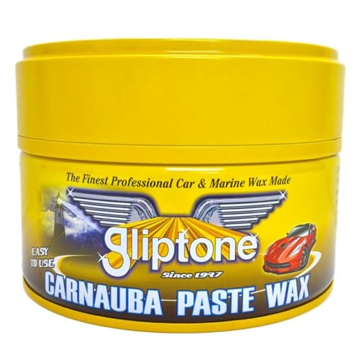 Gliptone Easy To Use Carnauba Paste Wax, Professional #1 Brazilian Carnauba Formula, Deep Gloss and Long Lasting Protection, Safe for All Finishes, 10.5 oz