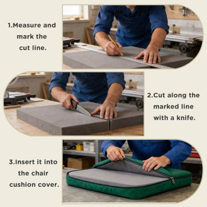 AddGrace 4 Pack High-Density Upholstery Foam Padding for Chairs 20"x20"x2"