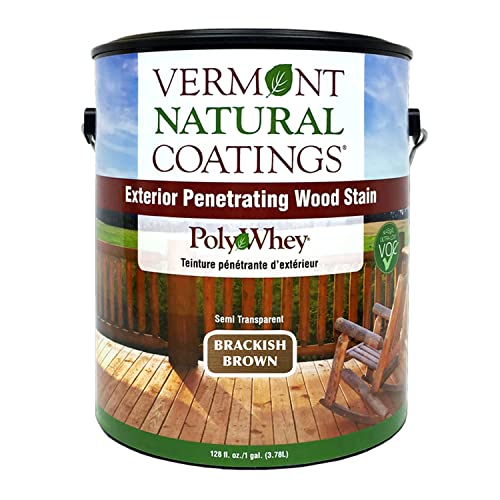 Vermont Natural Coatings PolyWhey Exterior Penetrating Stain - Brackish Brown - Gallon - color: Brackish Brown, size: Gallon