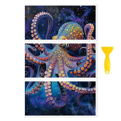 Peacoblue Big Octopus Rub On Transfers for Furniture Craft 6"x12" - style: Big Octopus