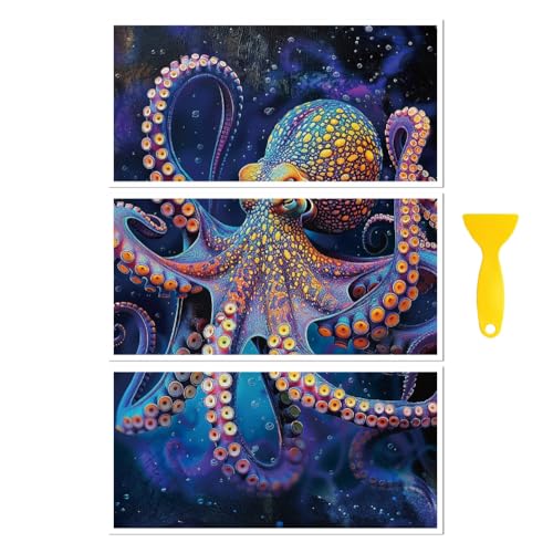 Peacoblue Big Octopus Rub On Transfers for Furniture Craft 6"x12" - style: Big Octopus