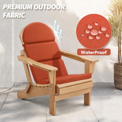 Adirondack Chair Cushion, 50x20 in Outdoor Rocking Seat Pad, 2 Pack - color: Spice, size: 2 pack