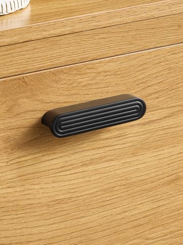 Cabinet Pulls Black 3-3/4" Hole Center 5 Pack - color: Black, size: 3-3/4"(96mm) Hole Center