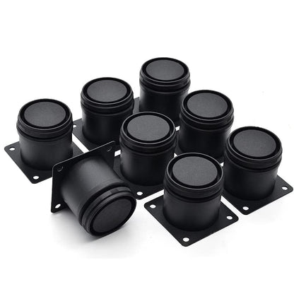 Stainless Steel Adjustable Furniture Legs 2 Inch - Black - 8pcs - color: Black, size: 2"
