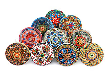 JGARTS 20 x Mix Vintage Look Flower Ceramic Knobs Door Handle Cabinet Drawer Cupboard Pull Mandala Xfer New