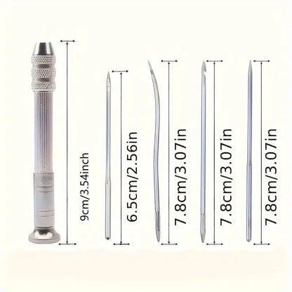 5pcs Sewing Tool kit, with Replaceable Heads - Multifunctional Shoe Repair and DIY Craft kit