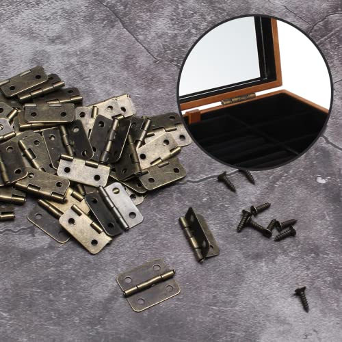 BokWin Mini Hinge 50PCS 18 x 15 mm for Wooden Jewelry Box