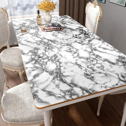 Yenhome 30"X393" Marble Vinyl Countertop Wrap Waterproof Contact Paper Peel and Stick Countertops for Kitchen Bathroom Backsplash Self Adhesive Wallpaper Glossy Grey Marble Contact Paper for Cabinets - size: 30"W x 393"L