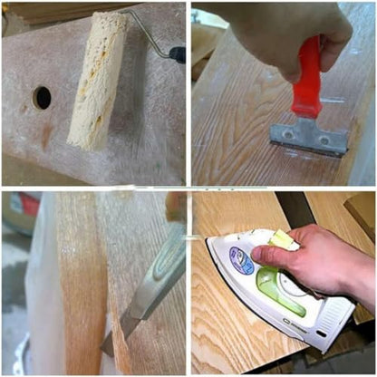 Extra-Wide Natural White Oak (Straight Grain) Veneer Sheets - Perfect for DIY Speaker Renovation and Furniture Restoration - Unfinished Wooden Sticker - 23 x 98 Inch