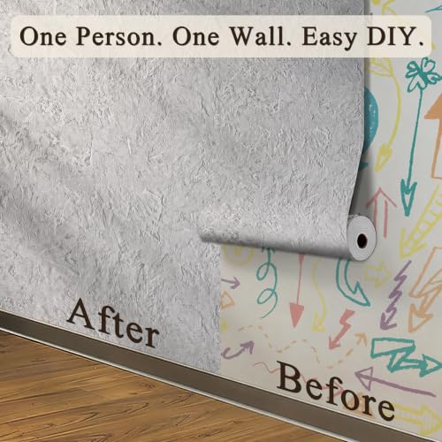 Light Gray Concrete Peel and Stick Wallpaper, 47.2 x 394 in - color: Light Gray Concrete, size: 47.2" x 394"