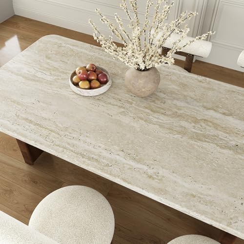 VEELIKE Beige Travertine Marble Contact Paper for Countertops Waterproof Peel and Stick Countertop Vinyl Wrap 24''x118'' Self Adhesive Removable Stone Marble Wallpaper for Counter Top Coves Kitchen - size: 24" x 118"