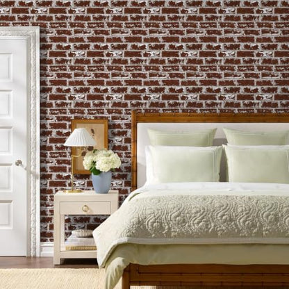 Commomy 3D Wall Panels Peel and Stick Faux Brick 10 Pcs 11.8" x 11.8" - color: Brick-tlC