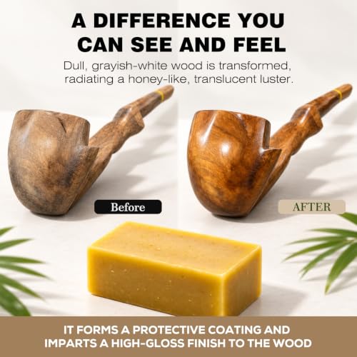 Carnauba Wax Paste - Pure Carnauba Wax Stick for Wood Buffing Compound