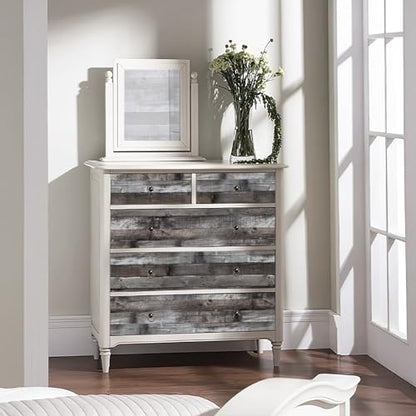 Peel and Stick Wood Wallpaper Grey/Black Vinyl 17.3"×200" Contact Paper Self Adhesive Thick Waterproof Self Adhesive for Cabinets liveroom - color: Grey/Black, size: 17.3" x 200"
