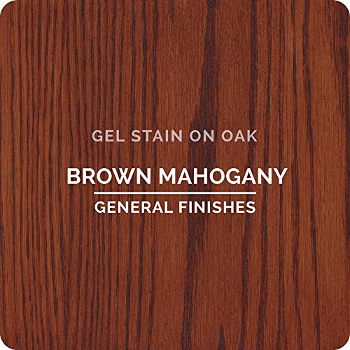General Finishes Oil Base Gel Stain, 1 Pint, Brown Mahogany - color: Brown Mahogany, size: 1 Pint