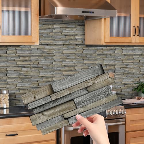 24pcs Peel and Stick Backsplash Tile Wall Stickers 9.68x4.72 inch - color: Hzw-xy-htp-103