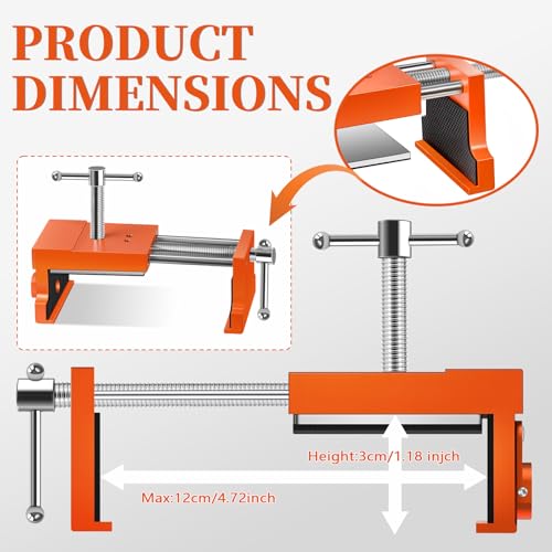 Cabinet Clamps, Professional Wood Joinery Alignment Tool, Adjustable Panel Clamping System for Cabinet Building, 4-Point Positioning Clamps, 2 Pack, Orange