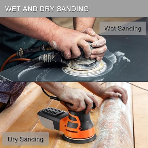 50Pcs 5 Inch Hook and Loop Sanding Discs, Wet Dry Sandpaper Assortment - style: Grit 320 400 600 800 1000