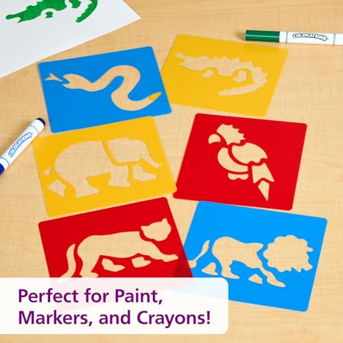 Washable Plastic Jungle Stencils - Set of 6 - style: Jungle 6PK