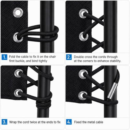 JIEYAO 8Pcs Universal Replacement Elastic Cords for Zero Gravity Chair