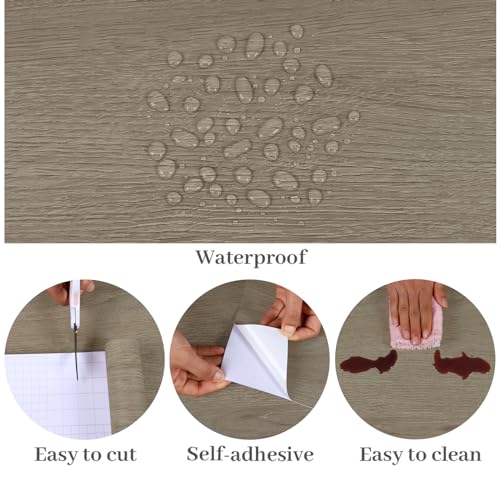 VaryPaper Oak Wood Contact Paper Peel and Stick Light Brown Wood Wallpaper for Cabinets Waterproof Wood Grain Vinyl Wrap for Countertops Furniture Desk Self Adhesive Wood Look Wall Paper 15.7''x78.7''