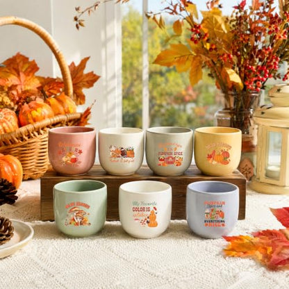 AFRITEE Mini Fall Rub on Transfers Pumpkin Ornaments Sticker for Glass Jars - style: Spice